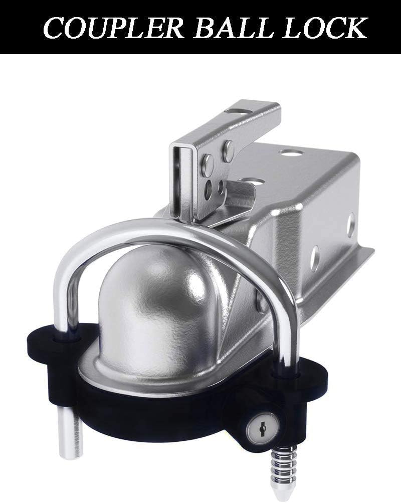 Super Brands OPENROAD Trailer Hitch Lock Set, Include Trailer Coupler Lock,Tongue Lock and 5/8 Inch, 1/2 Inch Hitch Pin Lock Fit Class I II III IV V Receiver to Secure Trailer for Towing and Storage(Keys Alike) Free Shipping Over $50 OPENROAD Trailer Hitch Lock Set, Include Trailer Coupler Lock,Tongue Lock and 5/8 Inch, 1/2 Inch Hitch Pin Lock Fit Class I II III IV V Receiver to Secure Trailer for Towing and Storage(Keys Alike)