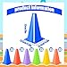 Yuanan 30PCS Agility Cones, Basketball Cones 9 Inch Plastic Cone Soccer Agility Training Sport Traffic for Sports Plastic Small Trainings Cone Set for Soccer Football Basketball Practice Drills