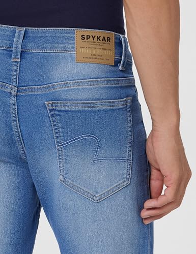 Image of Spykar Men's Ricardo Straight Fit Mid Rise Casual Jeans