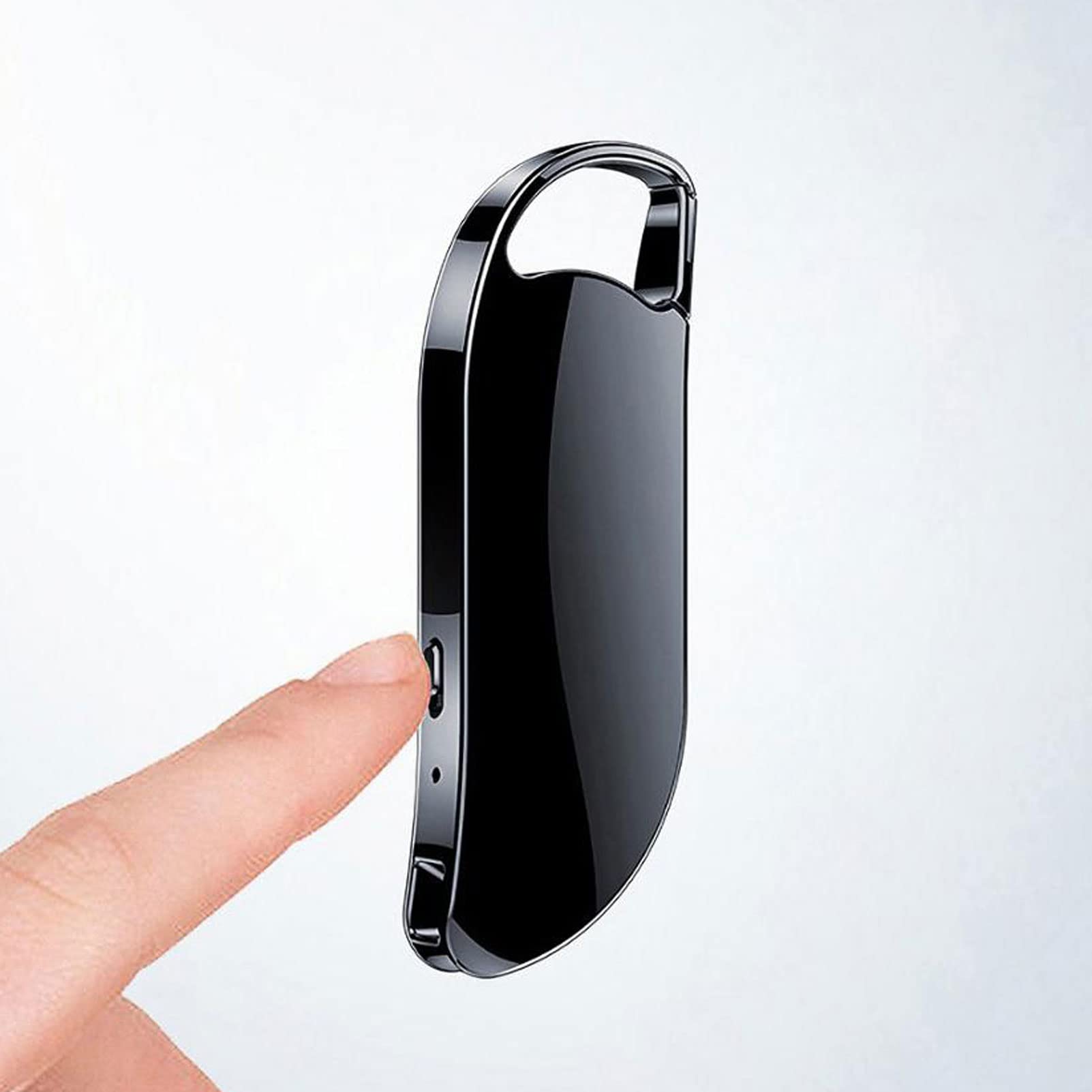 Dictaphone mini 64Go avec réduction de bruit HD et porte-clés rechargeable