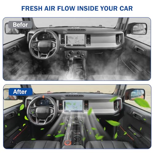 Image of 1Pcs Cabin Air Filter & 1Pcs Engine Air Filter Accessories Compatible with Ford Bronco 2026 2025 2024 2023 2022 2021 2.3L 2.7L Engine Cabin Air Filter Automotive Replacement for CF12772&MB3G-9601AA