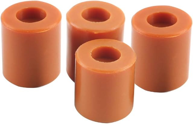Toaiot 3D Printer Heat Bed Silicone Leveling Solid Bed Mounts Column OD18mm/ 0.71 inch ID 0.16 inch Stable Hot Bed Tool Heat-Resistant Silicone Buffer for Ender 3/CR-10 Bottom Connect-4 Pack Brown