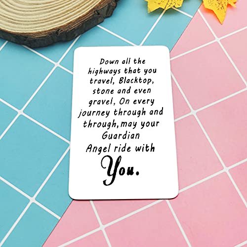 Heigebi Drive Safely Gift Card Engraved Wallet Card Insert for Son Boyfriend Ride Safe Travel Gift New Driver Biker Trucker Husband Cycling Lover Biker Bicycle Race Souvenir4