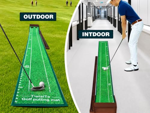 Image of Putting Green Indoor, 9.8 FT Golf Mat Automatic Ball Return