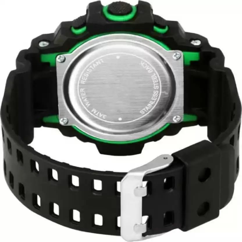 Image of SELLORIA Silicone Digital Watch Shockproof Multi-Functional Automatic Black Color Strap Waterproof Digital Sports Watch for Men Pack of 1, Water Resistance