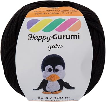 Gurumi Amigurumi  rg   pi 50gr 130m  rg   pi Siyah