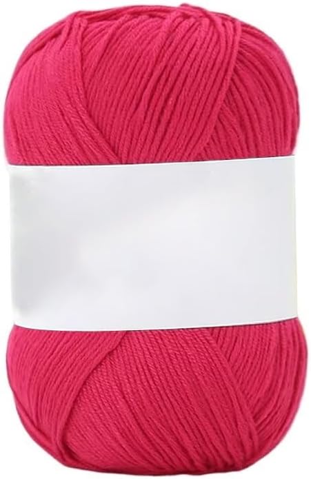 Cotton Yarn for Crocheting 5 Rolls 50g 3-Ply 1mm Craft Thread(9)