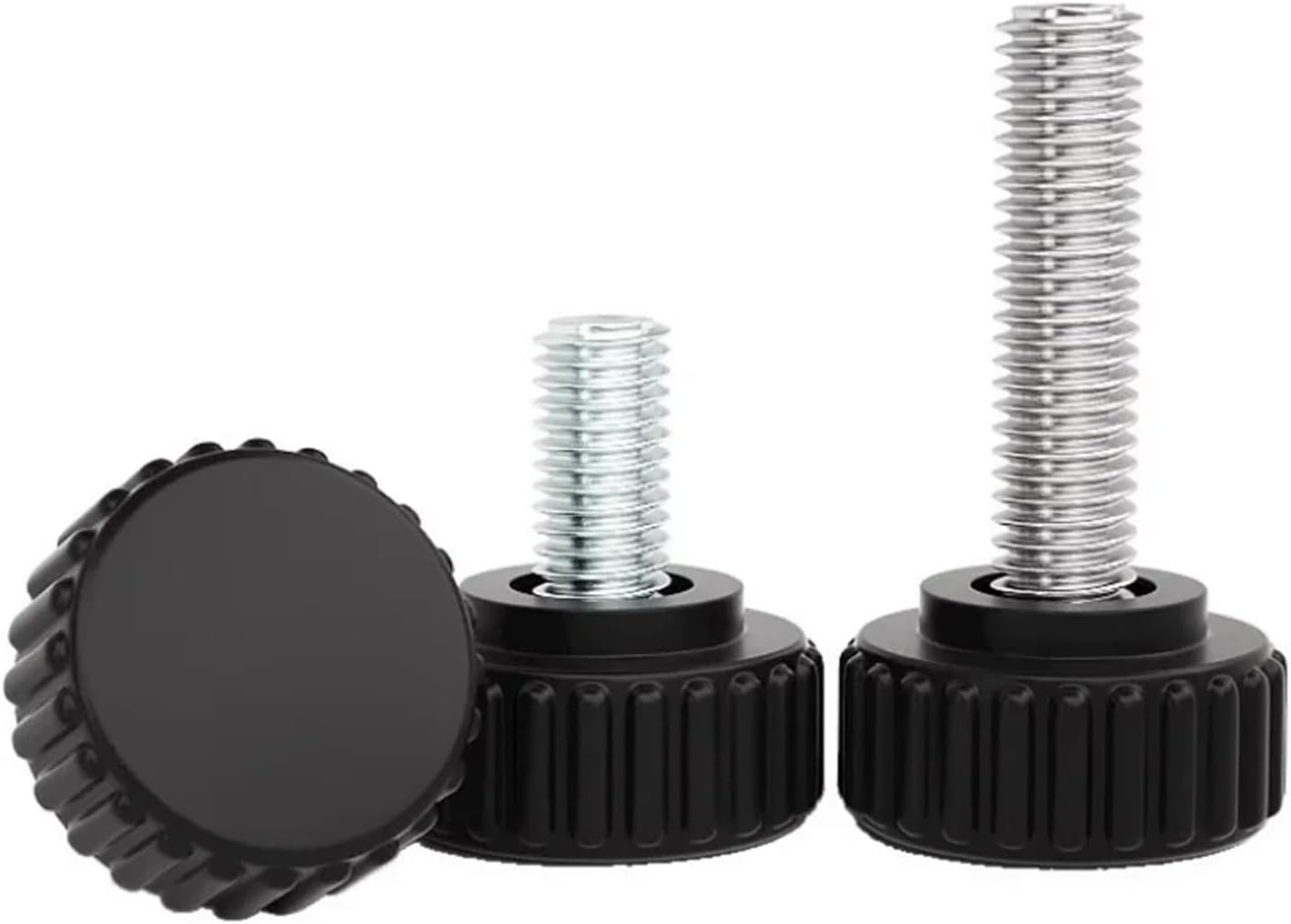 304 Stainless Steel Nylon Round Head Plastic Hand-twist Screws, 4 Pcs Round Handle Screws(M10x20mm)