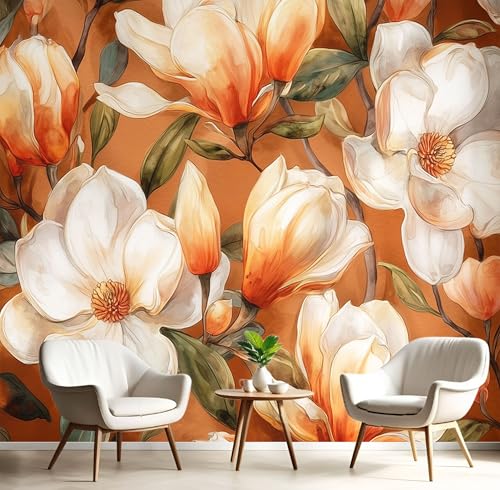 Fotomurales plantas rococó y papel pintado mural seda 200x140cm 2