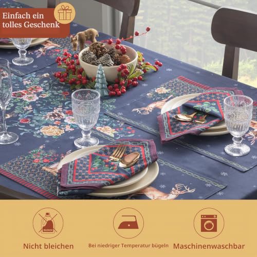 Maison d'Hermine Stoffservietten 100% Baumwolle (45 cm x 45cm, 4er-Set) – Ansicht 5