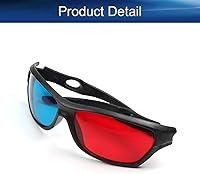 Vista 4 de Othmro Gafas de estilo 3D duraderas, gafas de visión 3D, gafas de juego de películas 3D, gafas de juego de películas rojo-azul, gafas 3D, marco
