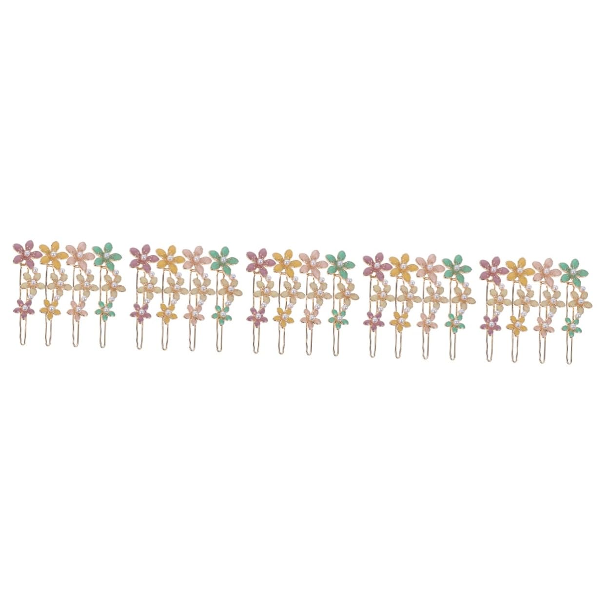 FRCOLOR 20 Piezas Accesorios para el cabello accesorio para el cabello para horquilla de flor hair clips horquillas moño pasadores de pelo decoración clips laterales para el cabello