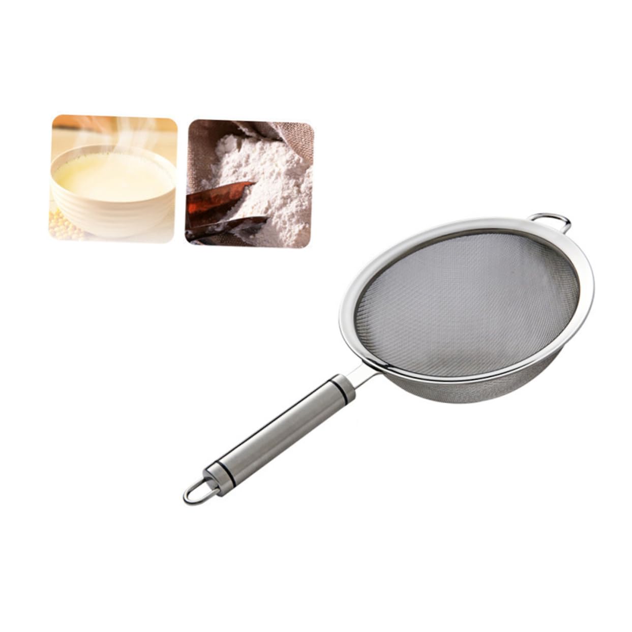 Cucharón de acero inoxidable Colador de pasta Cucharón desnatador Colador de malla fina Olla caliente Cuchara desnatadora de grasa Colador de cocina Tamiz de cocina Colador de acero inoxidable Filtr