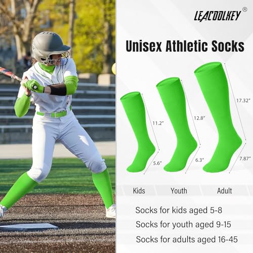 Image of LEACOOLKEY Baseball Belt and Socks Combo Set Adjustable Softball Socks and Elastic Belt for Youth and Adult