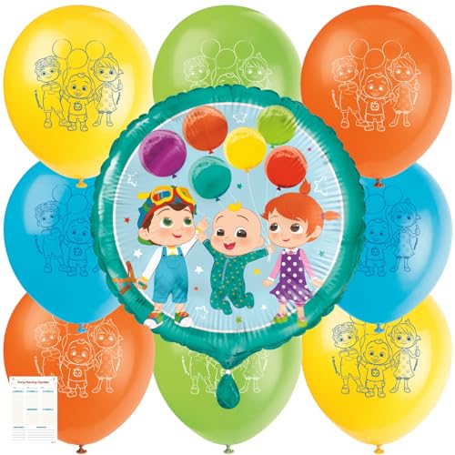 Cocomelon Balloons - Cocomelon Birthday Decorations - Bundle with...