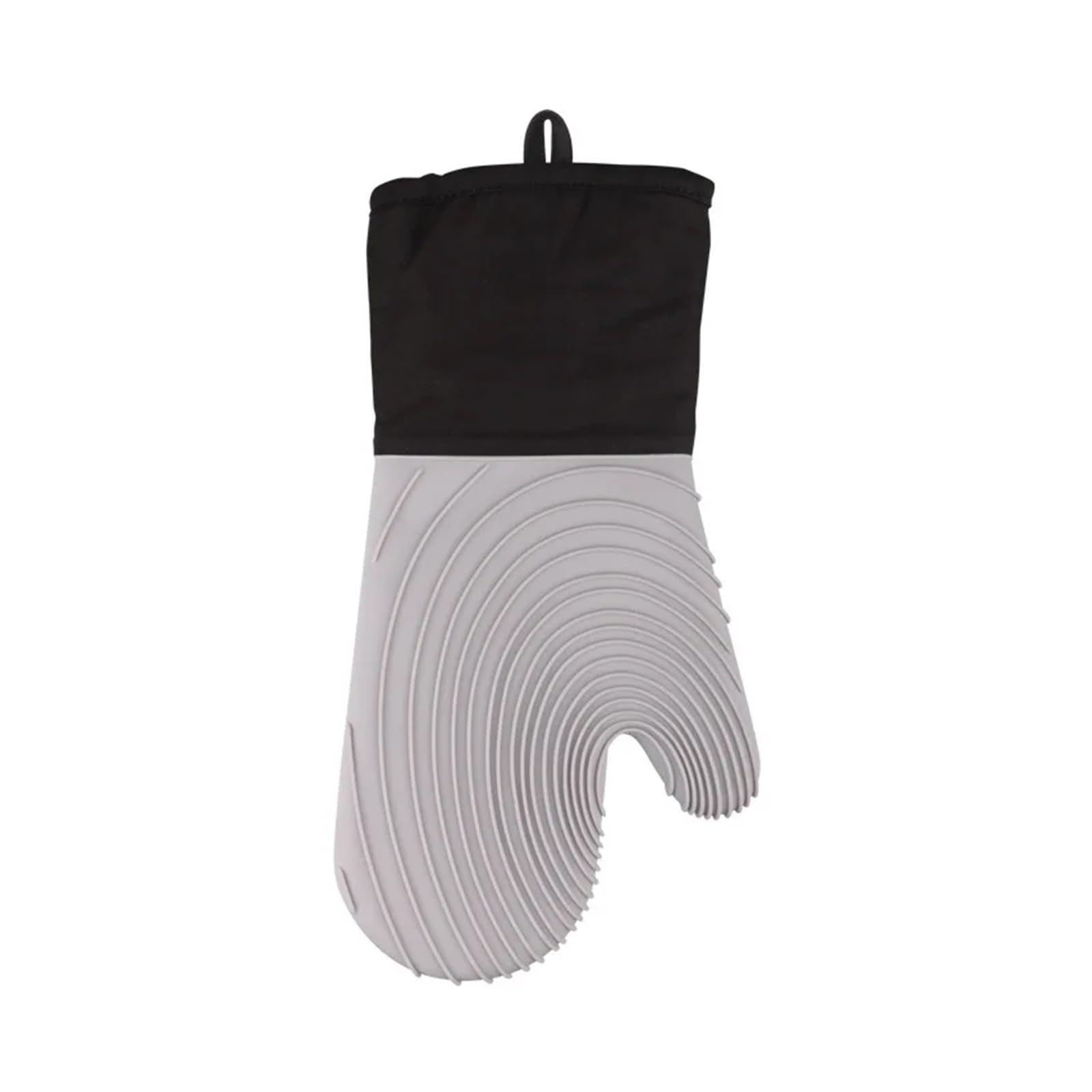 Oven Gloves Silicone Insulated Gloves Microwave Anti-scald Kitchen High Temperature Resistant Thickened Baking(Grey)