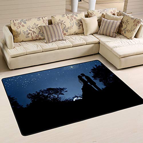 Tapis de sol nuit ciel forêt mariée pour réchauffer un sol froid et dur