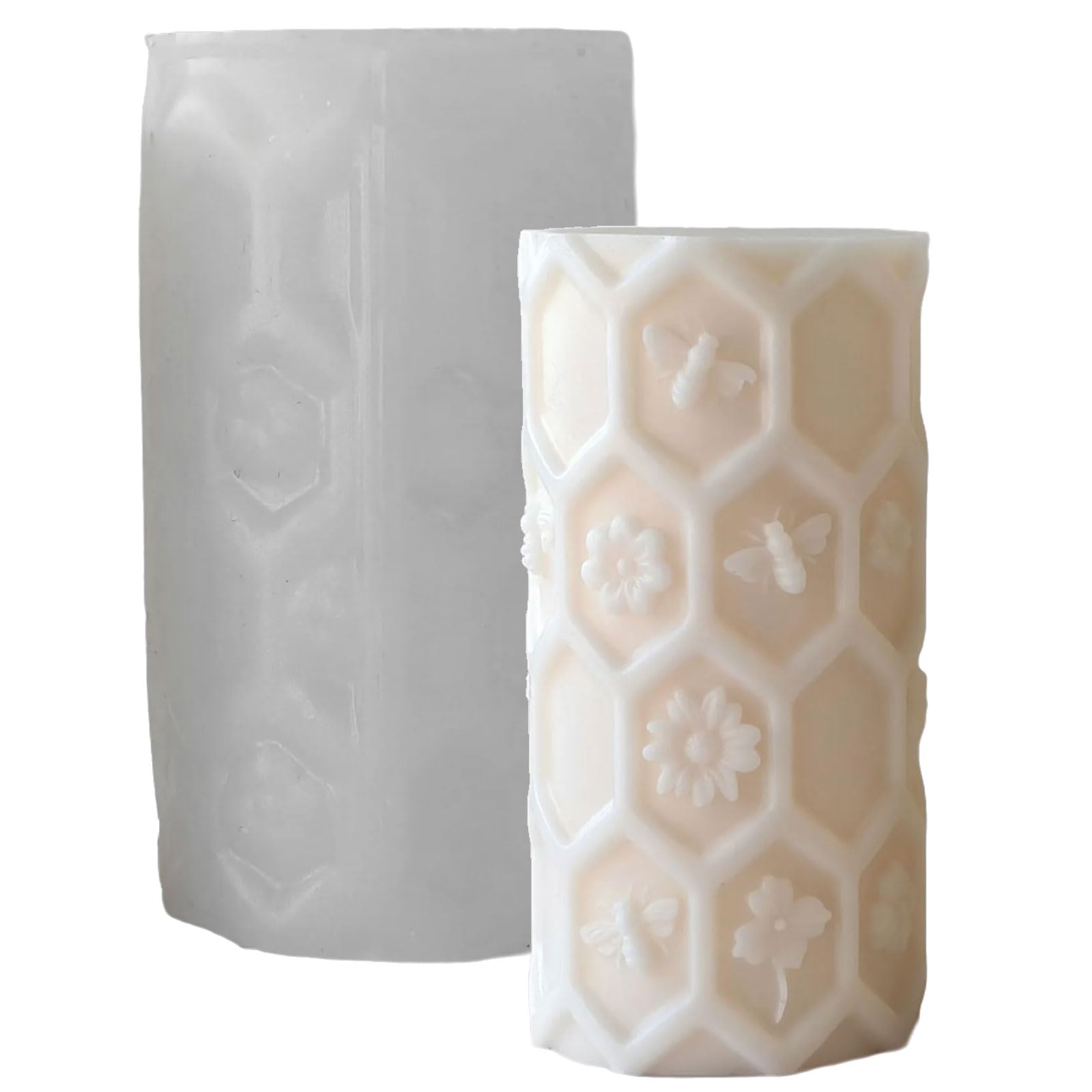 HZBB Carved Silicone Molds for Making Soap Cylinder for Epoxy Resin Project