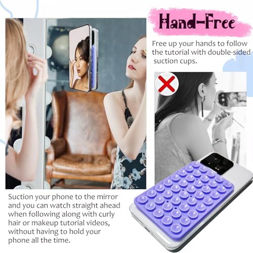 PKYAA 2 Pack Silicone Suction Cup Phone Case Mount Double Sided, Hands-Free Silicon Phone Grip with Higher Suction Power for Selfies and Videos, Non Slip Phone Accessories - Image 6