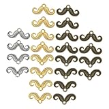 WRITWAA Dijes De Bigote De Aleación Vintage Para Joyería Diy, 150 Piezas Colgantes Metálicos Tres Colores Pequeños, Accesorios De Pulsera y Collar Para Manualidades y Regalos Creativos