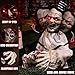 Halloween Animatronics Groundbreaker Clown - Animated Talking Decoration with Sound Activated, Creepy Voice, Spooky Move, Light-Up Eyes, Haunted Decor Horror Prop for Indoor/Outdoor, Yard Lawn