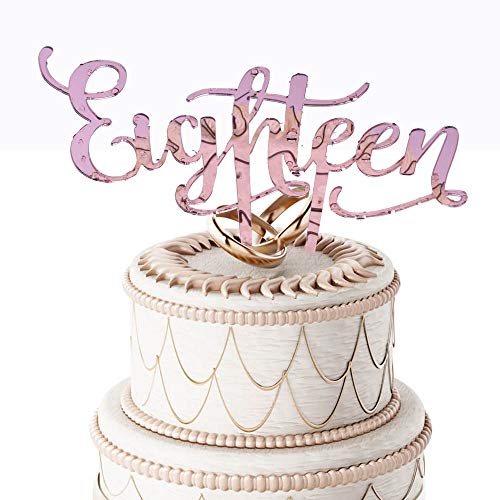 Happy Birthday Calligraphy Cake Topper Yuinyo Happy Birthday Cake Topper Champagne Gold 18Th Birthday Party  Decoration Supplies Calligraphy Bling Cake Decoration Sign Party Banner |  Wantitall