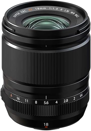 Fujifilm Fujinon XF18mmF1.4 R LM WR Prime Lens – Black (Aperture Ring, Linear Motor, Weather Resistance)