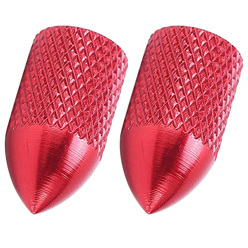 Tapas Schrader, 2 piezas de cubierta para ciclismo de aleación de aluminio, tapas prácticas para polvo de neumáticos rojas para bicicletas de montaña alta fiabilidad miniatura 4