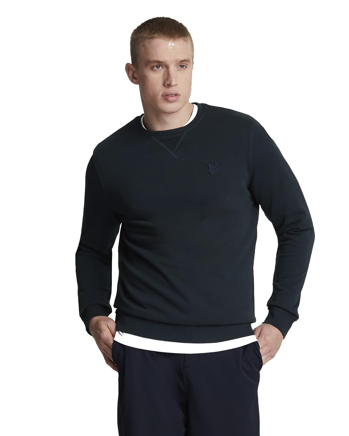Lyle & Scott Mid Layers Tonal Eagle Crew Neck Sweatshirt Z271 Dark Navy, L