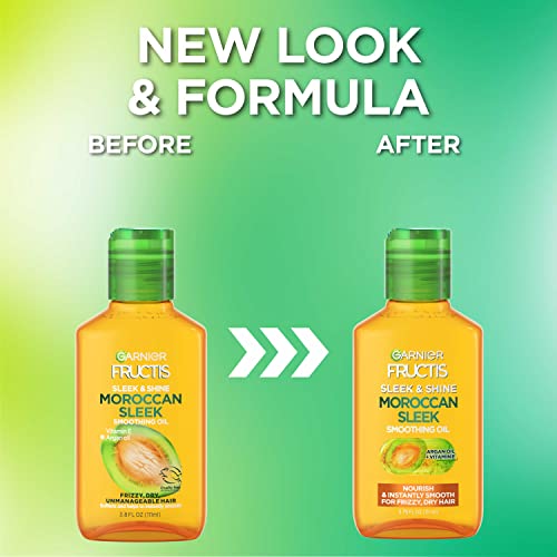 Garnier Fructis Sleek & Shine Moroccan Sleek Smoothing Oil for Frizzy, Dry Hair, Argan Oil, 3.75 Fl Oz, 1 Count (Packaging May Vary) - image 2