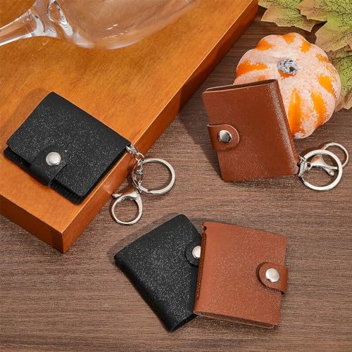 MEISO Mini Fotoalbum mit Schlüsselanhänger, DIY Fotoalbum, Personalized Kleines Taschen Foto-Schlüssel Zubehör für Familie, Paare