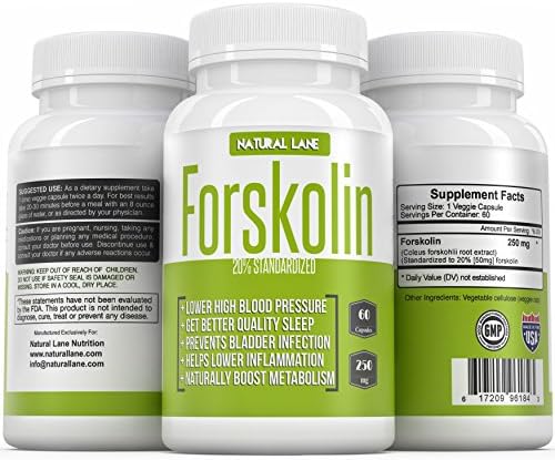 Pure Forskolin Extract - 250MG - 20 Standardized - 50 Mg Of Active Coleus Forskohlii