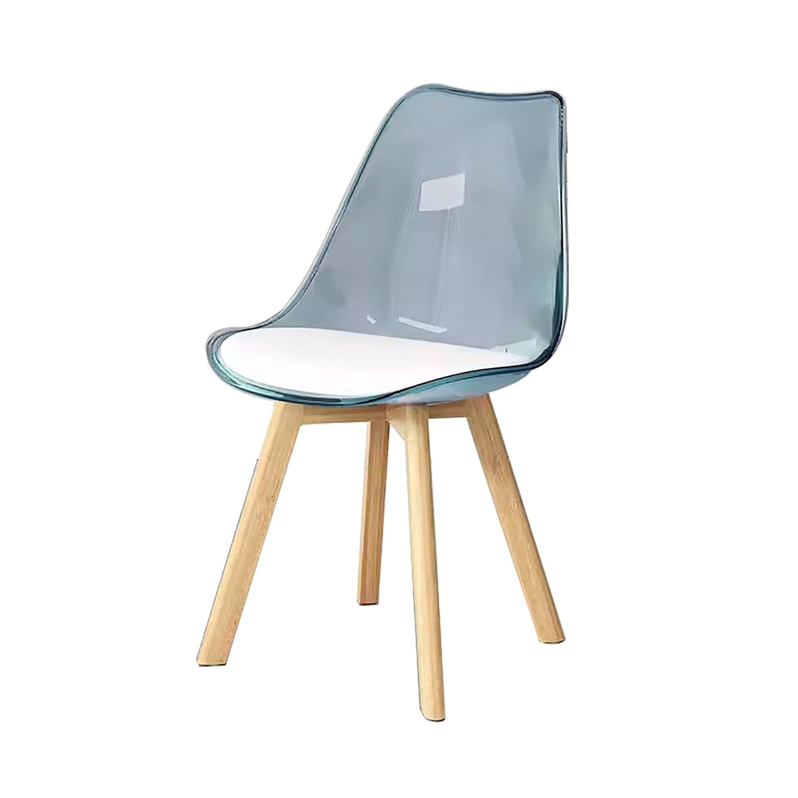 Chaises de salle à manger en acrylique bleu transparent au design nordique moderne (lot de 2)