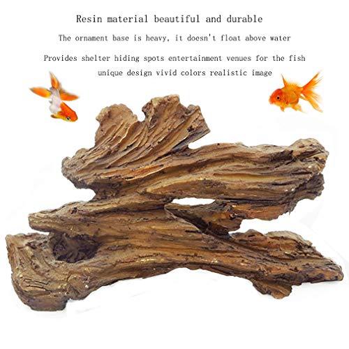 Hamiledyi Aquarium Resin Driftwood Decoration Betta Fish Ornament, Freshwater Ornament - Small Resin Aquarium Decoration Log, 20 Gallon Fish Tank Wood With Holes & Aquarium Hideout Caves (4 Pcs) #TOP3