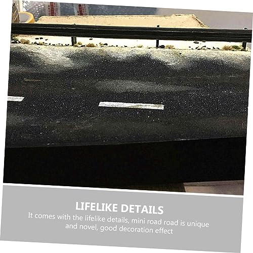 Toddmomy 1 Rolle Straße Washi Tape Bahngleisband schwarzes miniatures mikrolandschaft Straßenmodellschmuck Simulationsstraße Weihnachten Aufkleber schmücken Papier Klebeband Asphalt – Bild 3