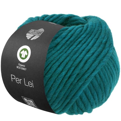 LANA GROSSA Per Lei GOTS | Klassisches Merino-Dochtgarn, GOTS zertifiziert | Handstrickgarn aus 100% Schurwolle | 50g Wolle zum Stricken & Häkeln | 60m Garn FB 24