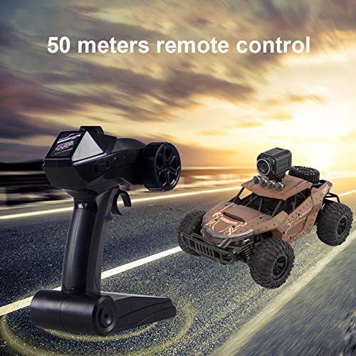 Preisvergleich Produktbild Creamon Fernbedienung Geländewagen, 1 / 18 2,4G Hochgeschwindigkeits-Fernbedienung Geländewagen Klettern Drift Rennwagen Spielzeug Geschenk Khaki