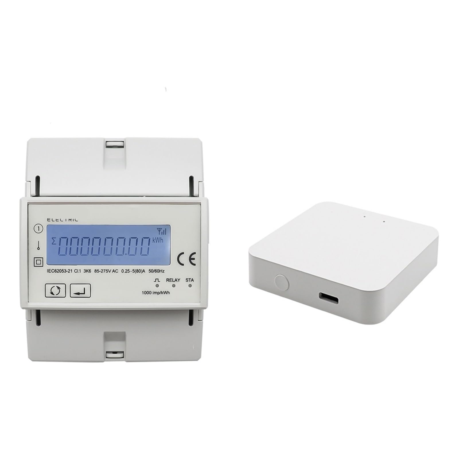 Compteur d'énergie bidirectionnel 80A avec minuterie et hub de suivi