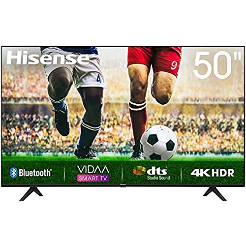 50 Zoll Hisense 50A7100F, 4K HDR Ultra HD-Fernseher, DTS-Sound, DLED-Hintergrundbeleuchtung, Panel-Bittiefe 8 Bit + FRC, Eingangsverzögerung <20 ms, VIDAA U Smart TV-Betriebssystem