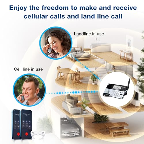 Image of VTech IS8151-2 Super Long Range 2 Handset DECT 6.0 Cordless Phone for Home with Answering Machine, 2300 ft Range, Call Blocking, Bluetooth, Headset Jack, Power Backup, Intercom, Expandable to 12 HS