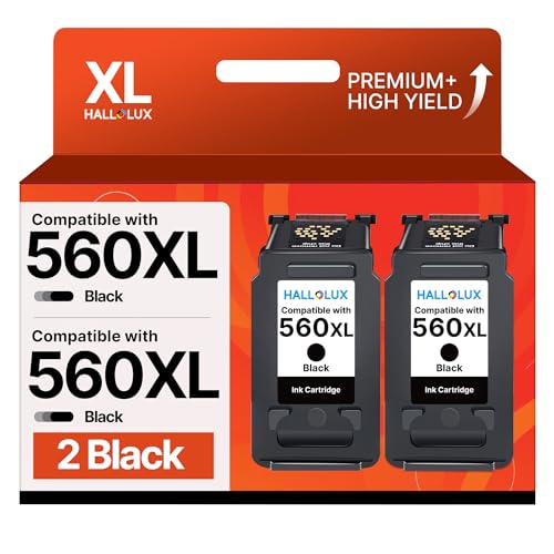 Hallolux Pg-560 Xl Nero Sostituzione Per Cartucce Canon Pg 560 Xl 560Xl Per Canon Pixma Ts5350 Ts5350I Ts7450A Ts7450I Ts5351 Ts5352 Ts5353 Ts7451 (2 