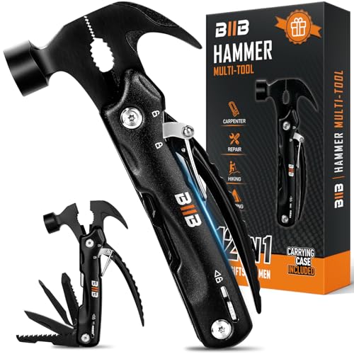 BIIB Gifts for Men, Multi Tool Gadgets, Stocking Fillers for Men Christmas Gifts for Him, Dad Birthday Secret Santa Christmas Presents for Women, Hand Tools 12 in 1 Multitool Camping Essentials