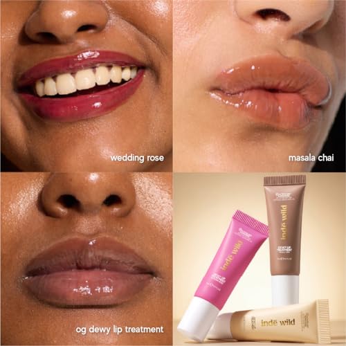 Image of indē wild Dewy Lip Balm | Hydrating & Plumping | Lasts 8+ hours | Nude & Non-Sticky | With Natural Desi Ghee, Peptides, Hyaluronic Acid & Shea Butter | Korean Formulation