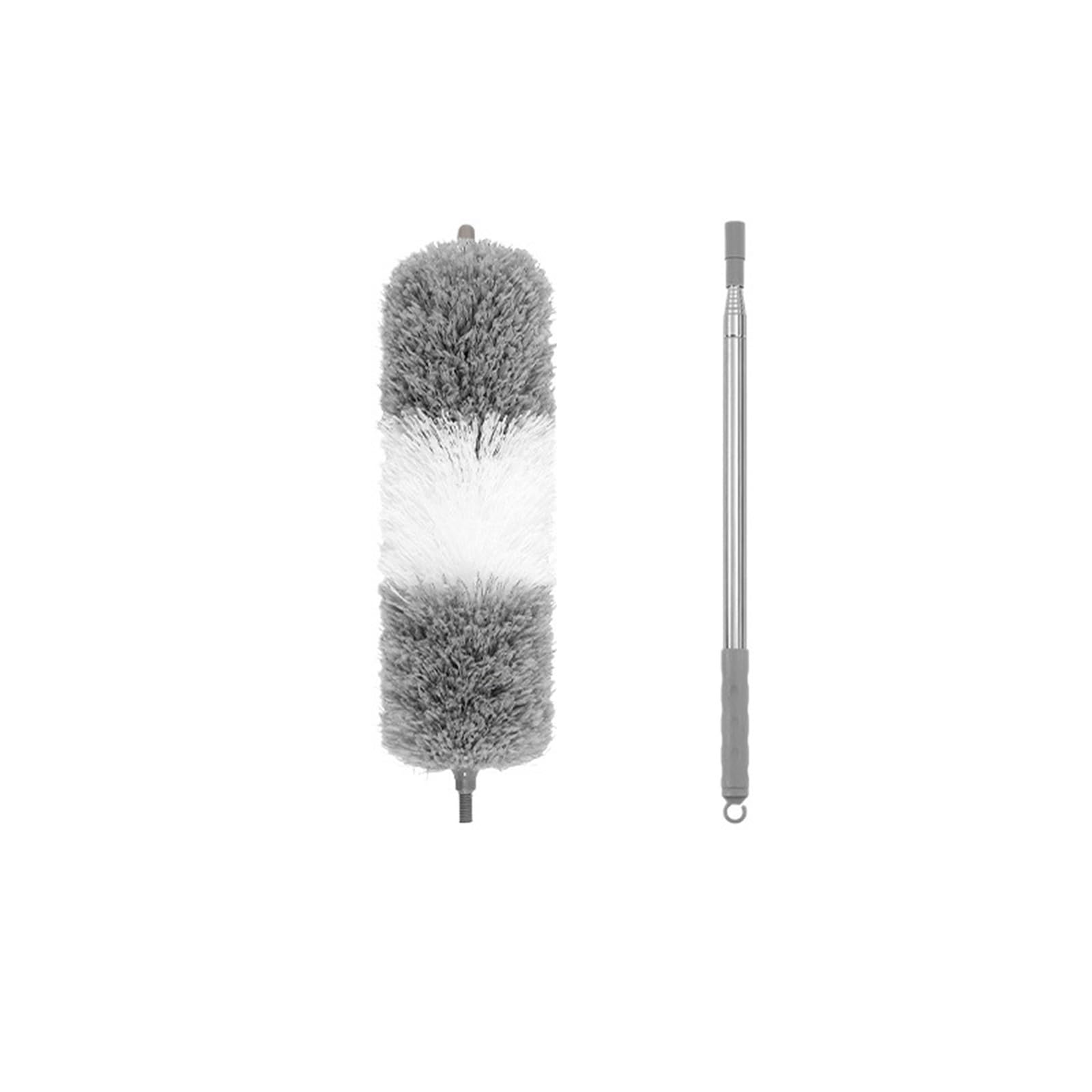 Duster Duster Brush Microfiber Extendable Curved Ceiling Cleaning Broom Household Electrostatic Dust Collector(White 250CM)