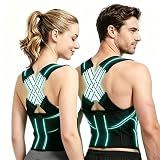 AEMCHDM Correcteur de Posture Femme Homme, Ceinture Dorsale Ajustable, redresseur de Dos Confortable, Soutien Posture Dos pour Usage Quotidien, Maintien épaule et Dos Droit (Taille M 75–84 cm)