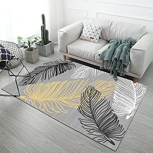Tapis de sol moderne 80x160cm rectangulaire abstrait pour salon