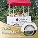 Outdoor Vendor Cart with Handrail, Commercial Business Mobile Street Food Vendor Cart, Foldable Vending Stand Kiosk Display Trolley with Canopy for Markets, Street Food
