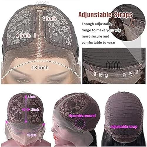 Perruque cheveux humain 13x1 transparent lace finition premium
