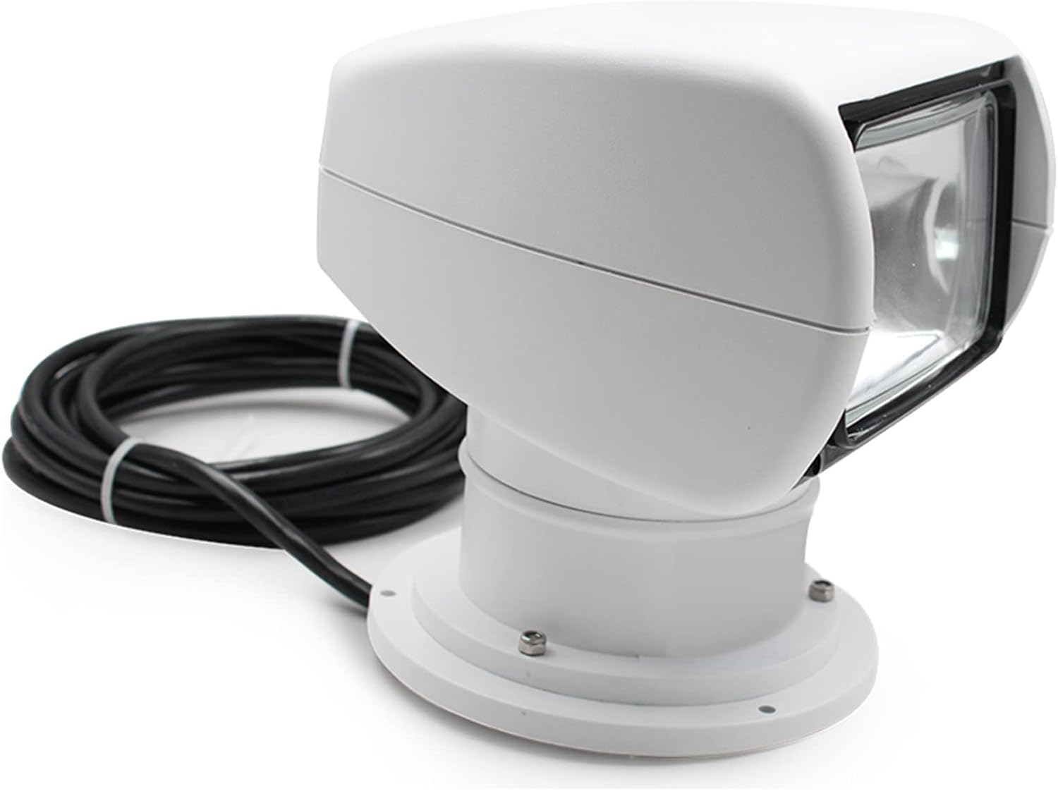 YIYIBYUS Spotlight Marine Spot Light Boat Searchlight Remote Control 12V 100W White Waterproof Spotlight 360 Degree Rotate Omnibearing Lighting for Boat Truck Car Marine (White)