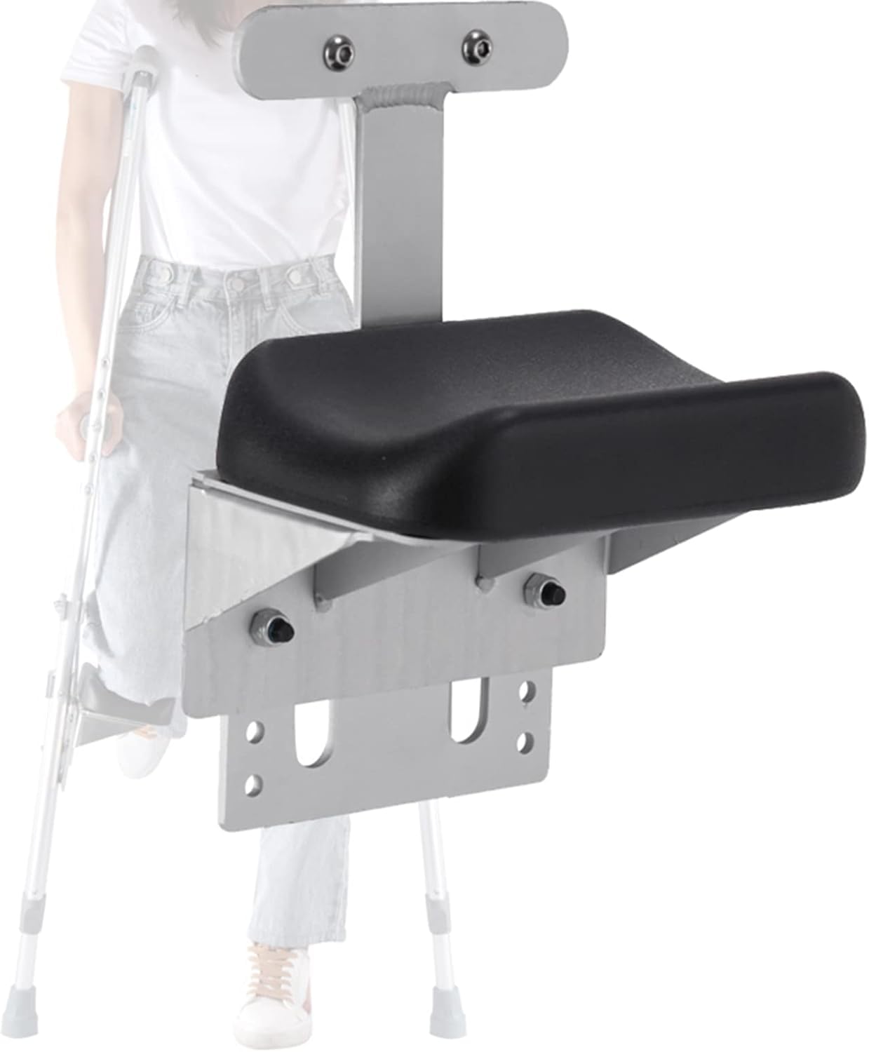Muleta Reposarodillas para Apoyo, Muletas Almohadilla para La Axila Muleta Universal Muletas Apta para Muletas Estándar, Black